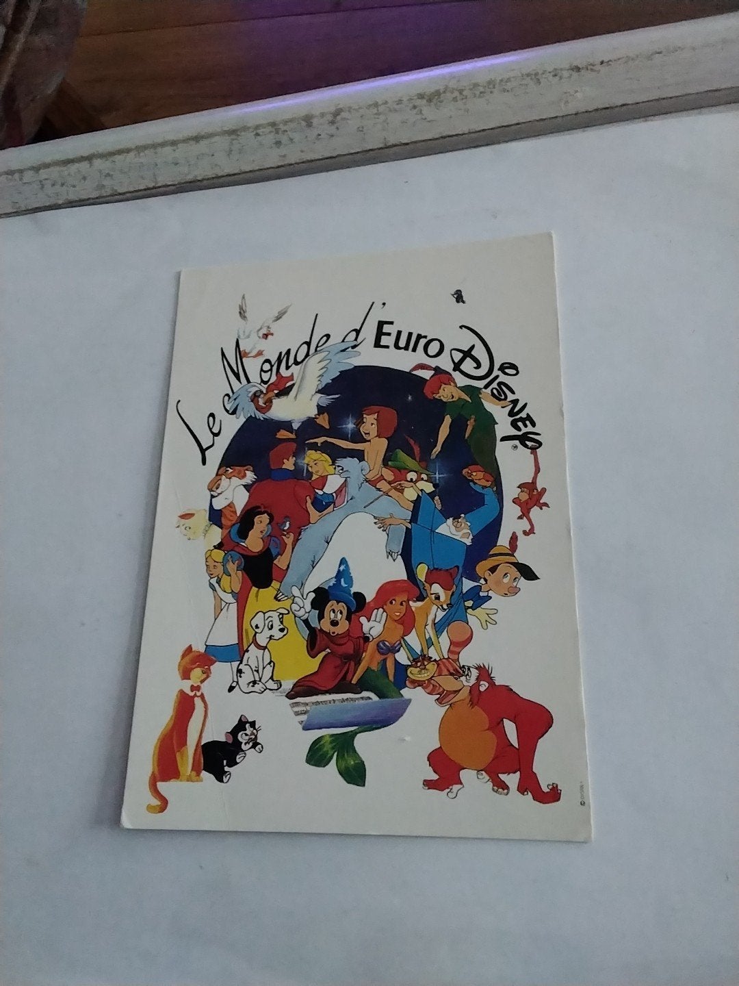 Vintage Euro Disney Ansichtkaart - Le Monde d'Euro Disney, Verzamelen, Ophalen of Verzenden