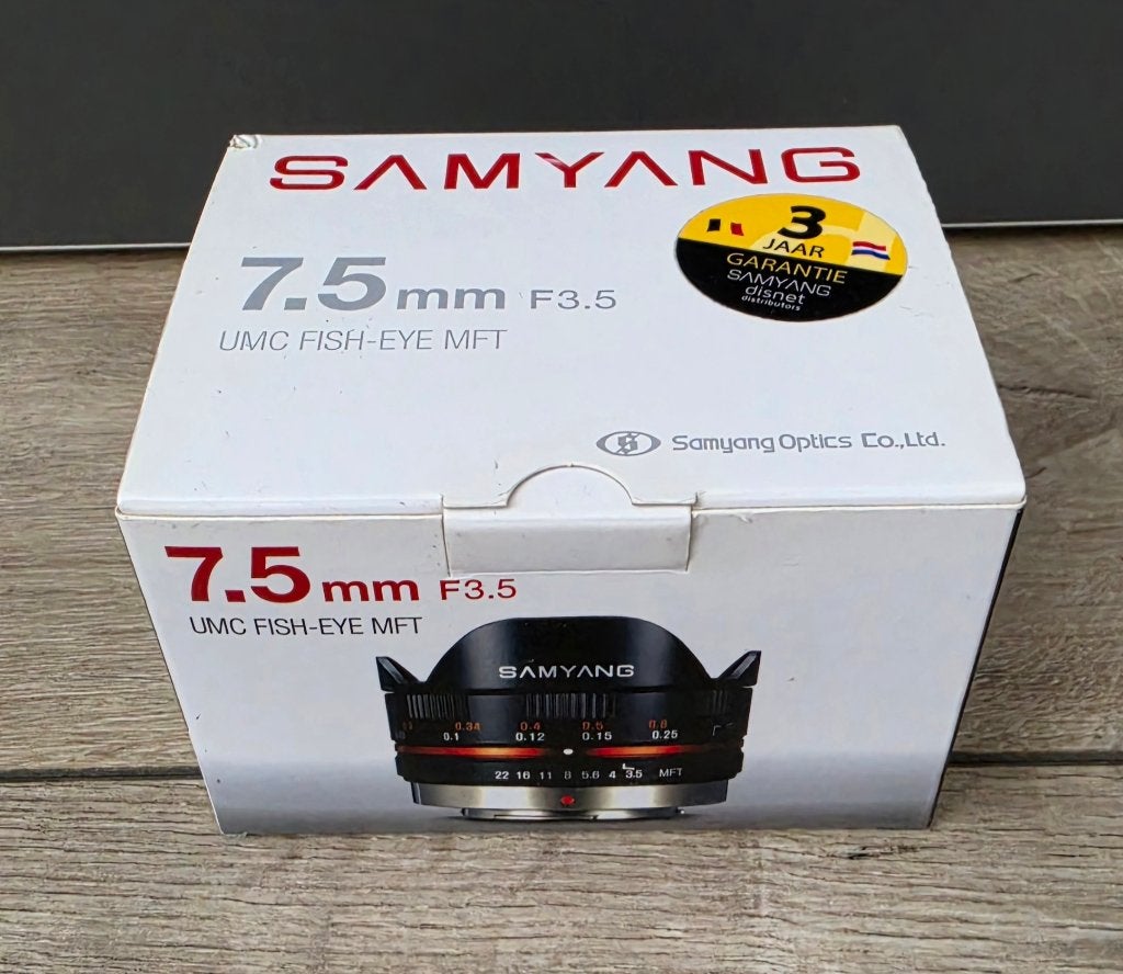 Samyang 7.5mm F3.5 FishEye (Micro 4/3) objectief, Audio, Tv en Foto, Fotografie | Lenzen en Objectieven, Zo goed als nieuw, Groothoek Fisheye-lens