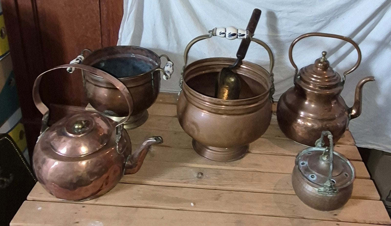 koperen potten Koperen Ketels decoratie, Antiek en Kunst, Ophalen of Verzenden