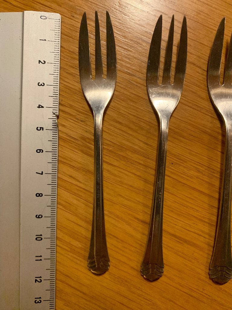 Set van10 Gero Zilmeta gebaksvorkjes vorkjes, Gebruikt, Gero, Gebaksvork, Los bestek