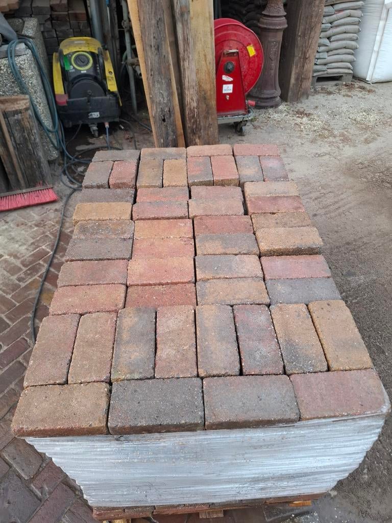 15m² 10x20 6cm dik bont, gebruikt, op pallet, Tuin en Terras, Tegels en Klinkers, Ophalen of Verzenden, Beton, Terrastegels