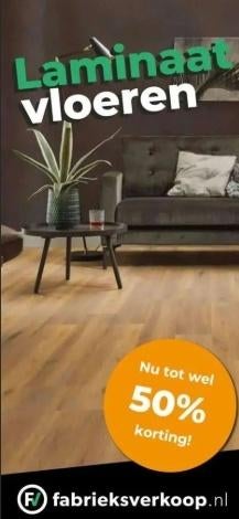 laminaat opruiming in Joure tegen lage prijzen!, Huis en Inrichting, Ophalen of Verzenden, Zo goed als nieuw, 25 tot 50 m², Laminaat