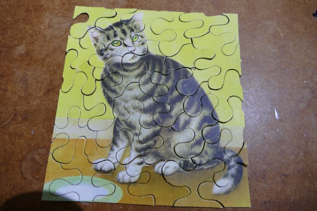 Oude puzzel: Kat, Ophalen of Verzenden, Meer dan 50 stukjes, Gebruikt, 6 jaar of ouder