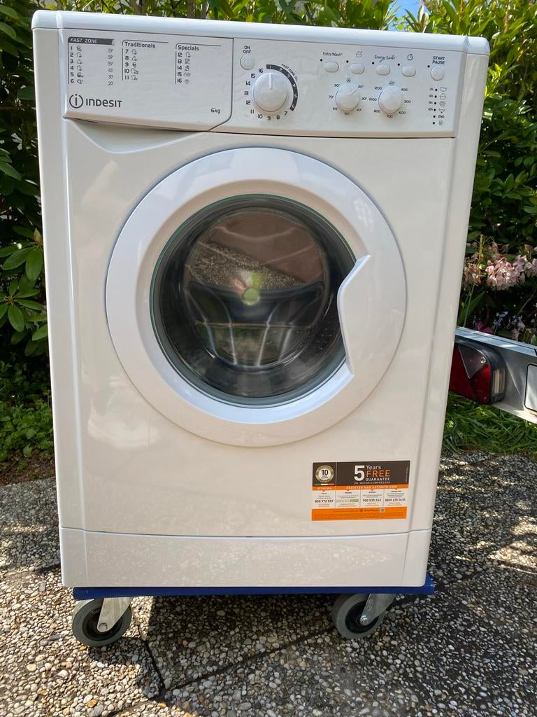 Indesit Wasmachine 6kg - Betrouwbaar en Compact, Ophalen, Minder dan 1200 toeren, 4 tot 6 kg, Zo goed als nieuw
