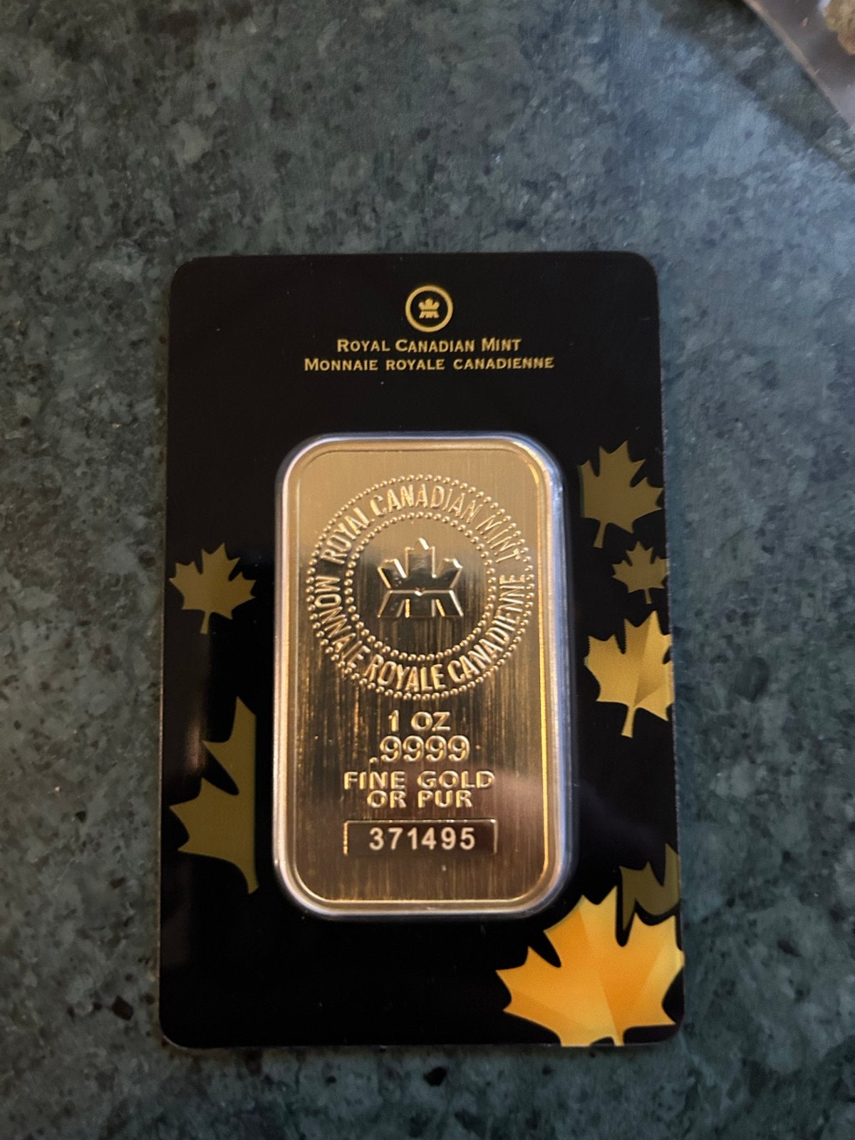 2x Royal Canadian Mint 1 oz goudbaar met aankoopbewijs, Ophalen of Verzenden, Goud