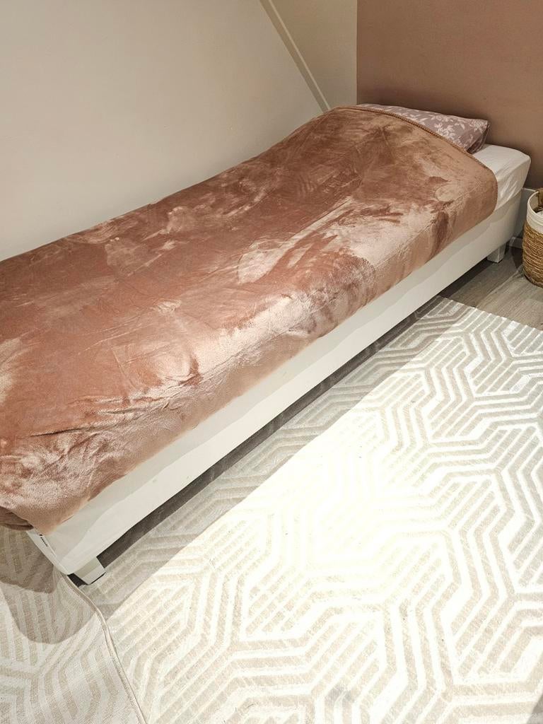 2x Eenpersoonsbed 90/200, Huis en Inrichting, Slaapkamer | Bedden, Ophalen, Gebruikt, 90 cm, Eenpersoons