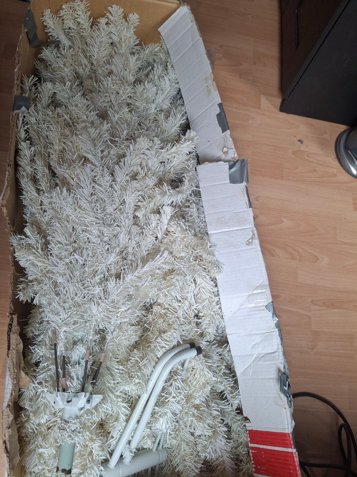 Witte kerstboom gratis, Ophalen