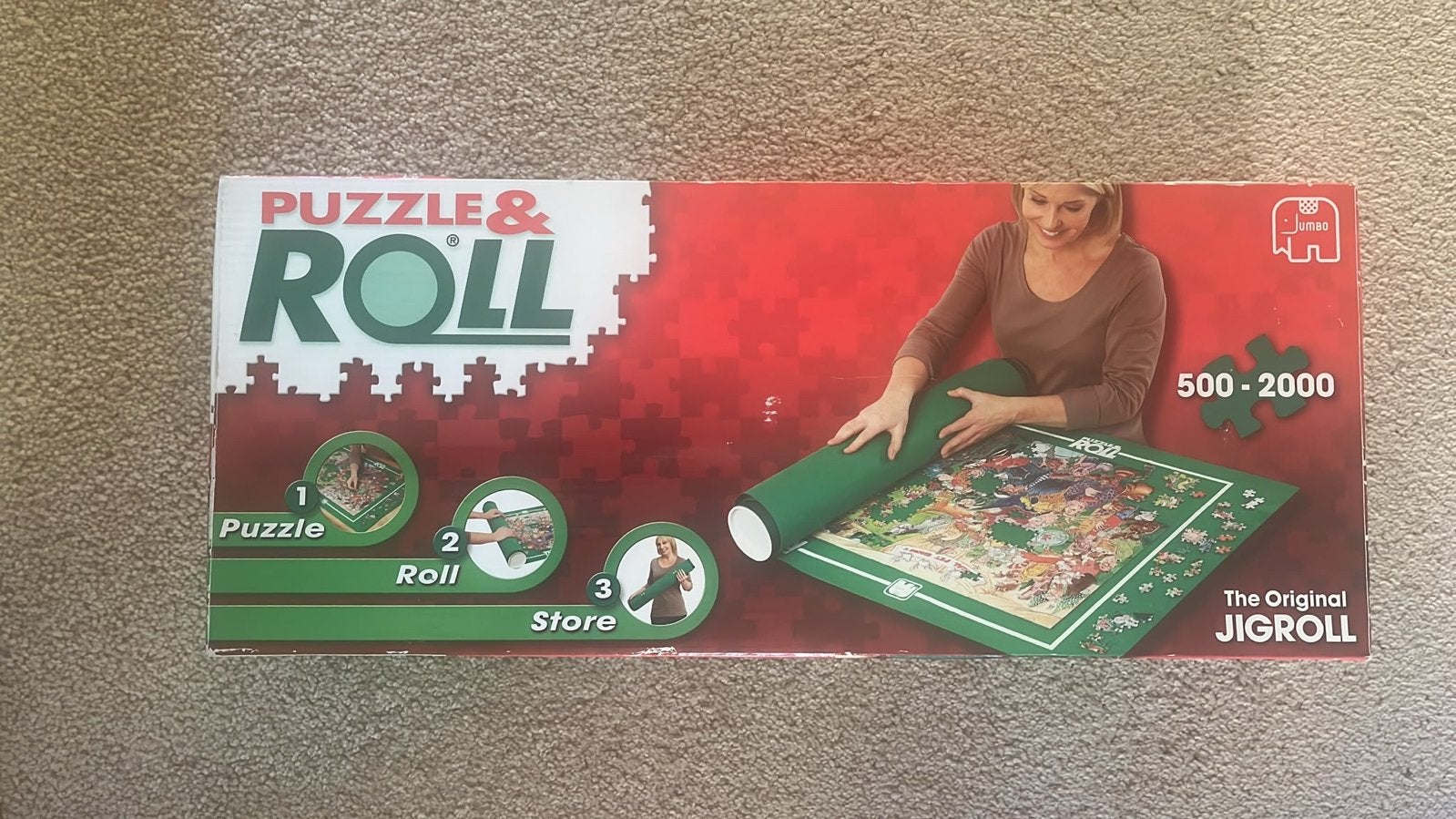 Jumbo Puzzle & Roll - Puzzelmat voor 500-2000 stukjes, Hobby en Vrije tijd, Denksport en Puzzels, Ophalen, 500 t/m 1500 stukjes