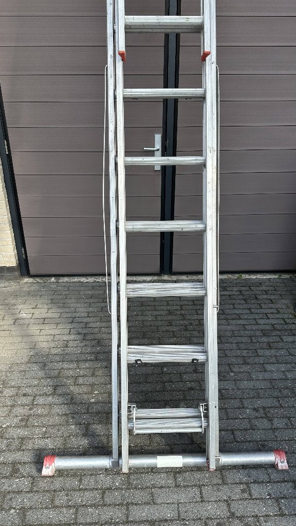 Altrex 3 delige aluminium ladder, Ophalen, Gebruikt, Ladder, Opvouwbaar of Inschuifbaar