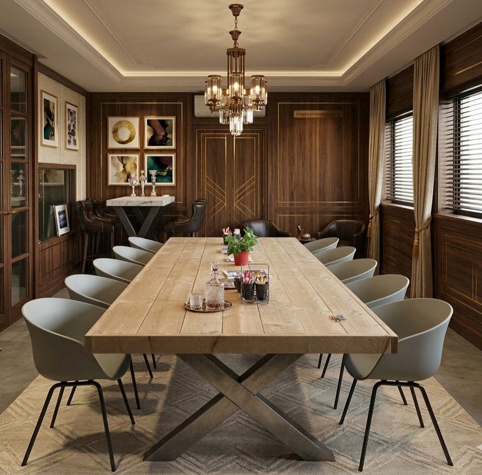 Nieuwe VERGADERTAFELS met stalen of houten poten., Huis en Inrichting, Tafels | Eettafels, Nieuw, 100 tot 150 cm, 200 cm of meer
