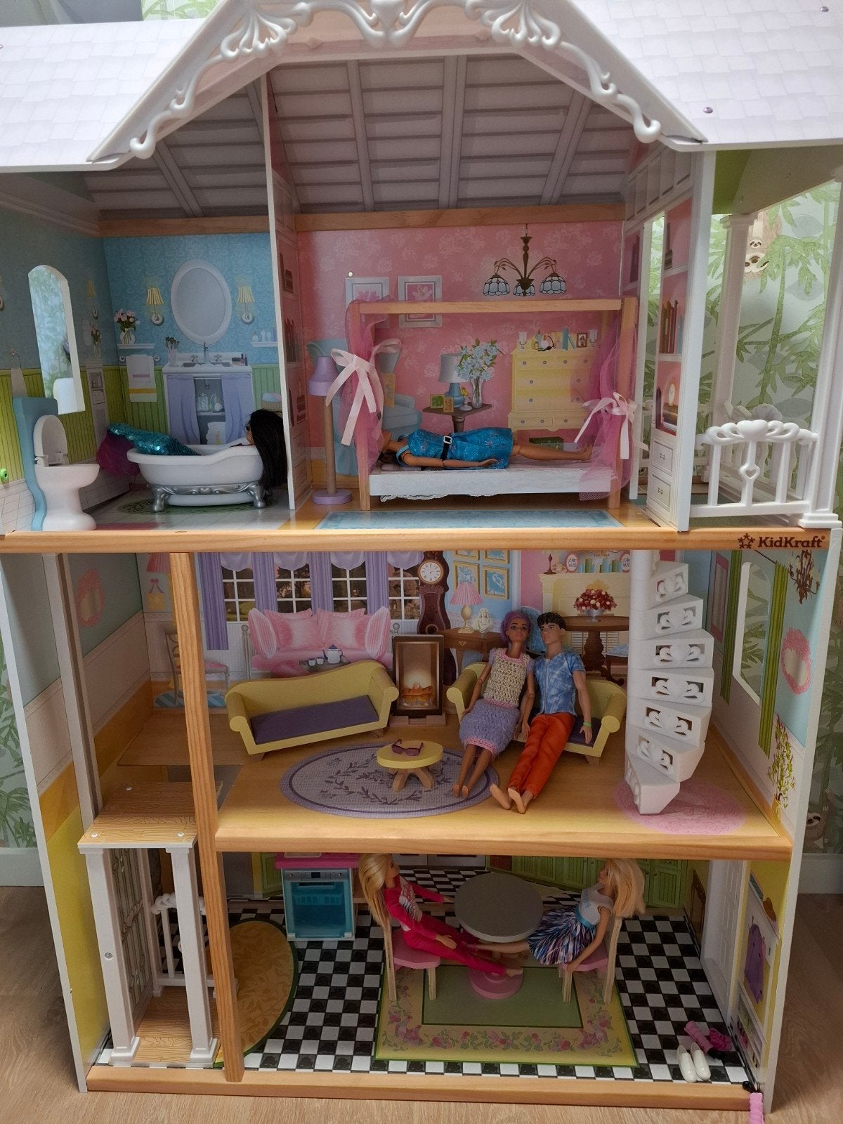 KidKraft barbiehuis poppenhuis 120cm, Kinderen en Baby's, Speelgoed | Poppenhuizen, Ophalen, Gebruikt, Poppenhuis