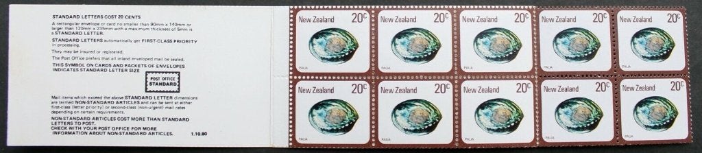 NEW ZEALAND 1981 $ 2.20 Postzegelboekje, zegels rechtstaand,, Verzenden, Postfris