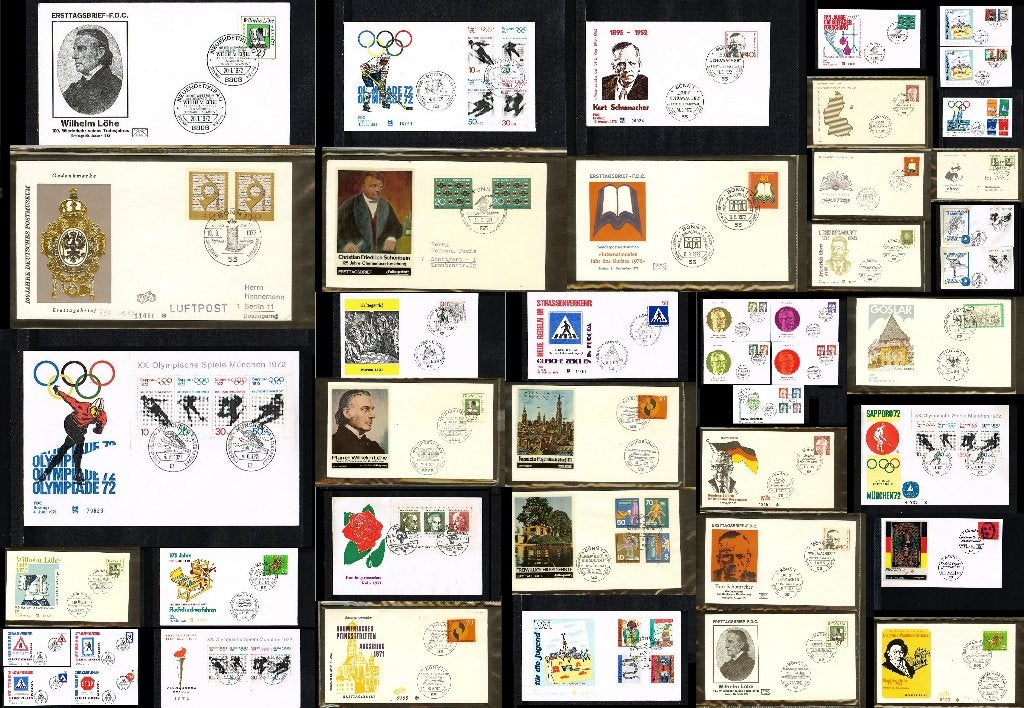 Leuk setje van 87 FDC's Duitsland tussen 1970 en 1976 [X46e], Postzegels en Munten, Ophalen of Verzenden, Europa