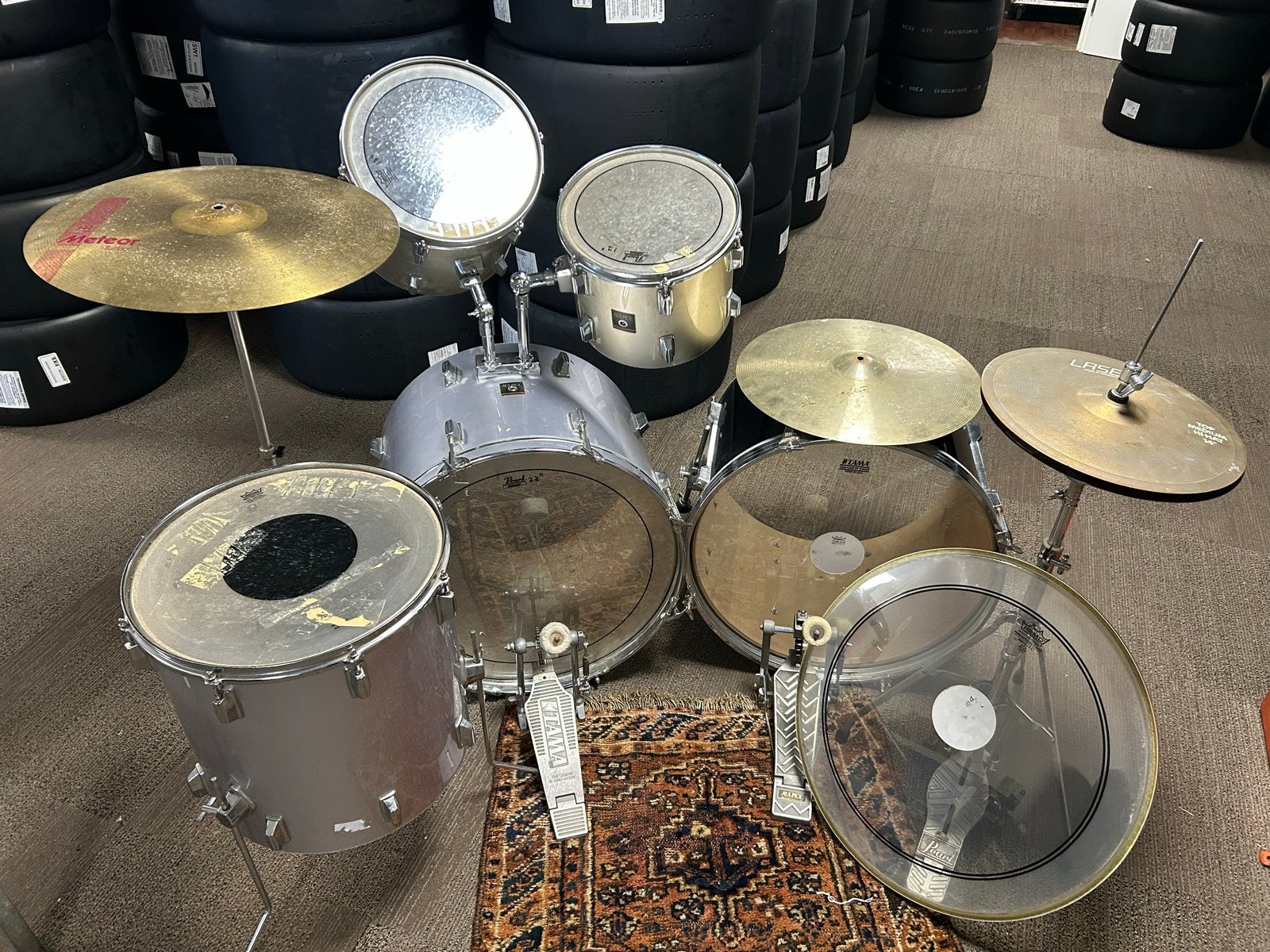 Incomplete samengestelde drumset bieden vanaf €80,-, Ophalen, Gebruikt, Overige merken