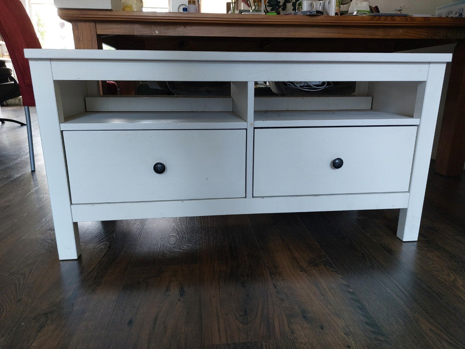 ikea Hemnes TV-meubel met 2 laden - 110x46x57,5 cm, Ophalen, Gebruikt, 100 tot 150 cm, Minder dan 100 cm