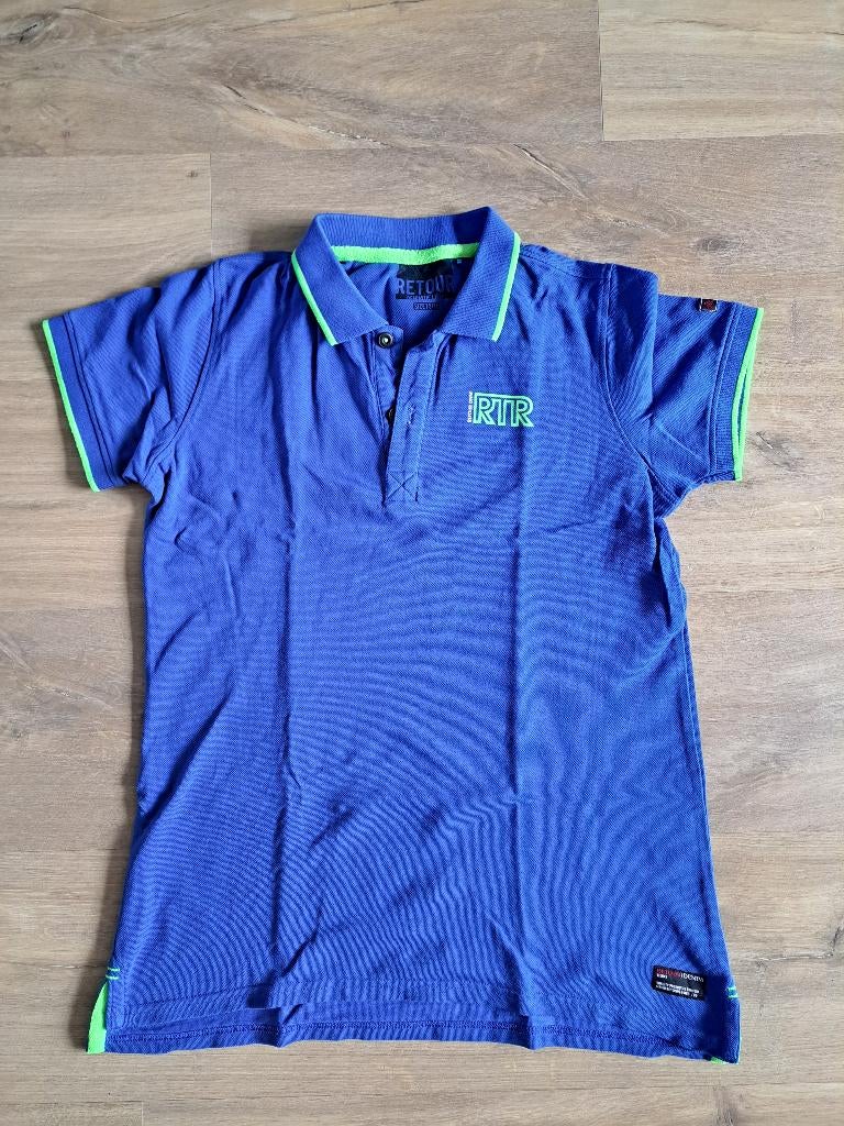 Retour polo blauw/groen maat 15/16 (170/176), Kinderen en Baby's, Kinderkleding | Maat 170, Ophalen of Verzenden, Zo goed als nieuw