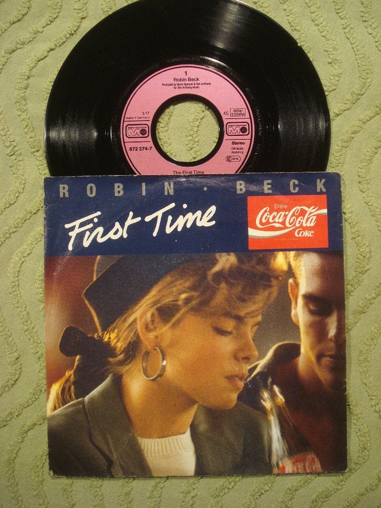 Robin Beck 7" Vinyl Single: ‘The first time’ Coca Cola (D), Ophalen of Verzenden, Zo goed als nieuw, 7 inch, Pop