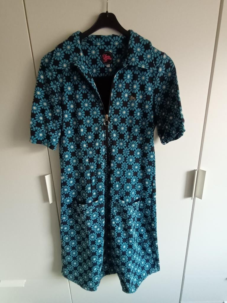 Tante Betsy Jurk met Bloemenprint - Maat L, Tante Betsy, Blauw, Maat 42/44 (L), Ophalen of Verzenden