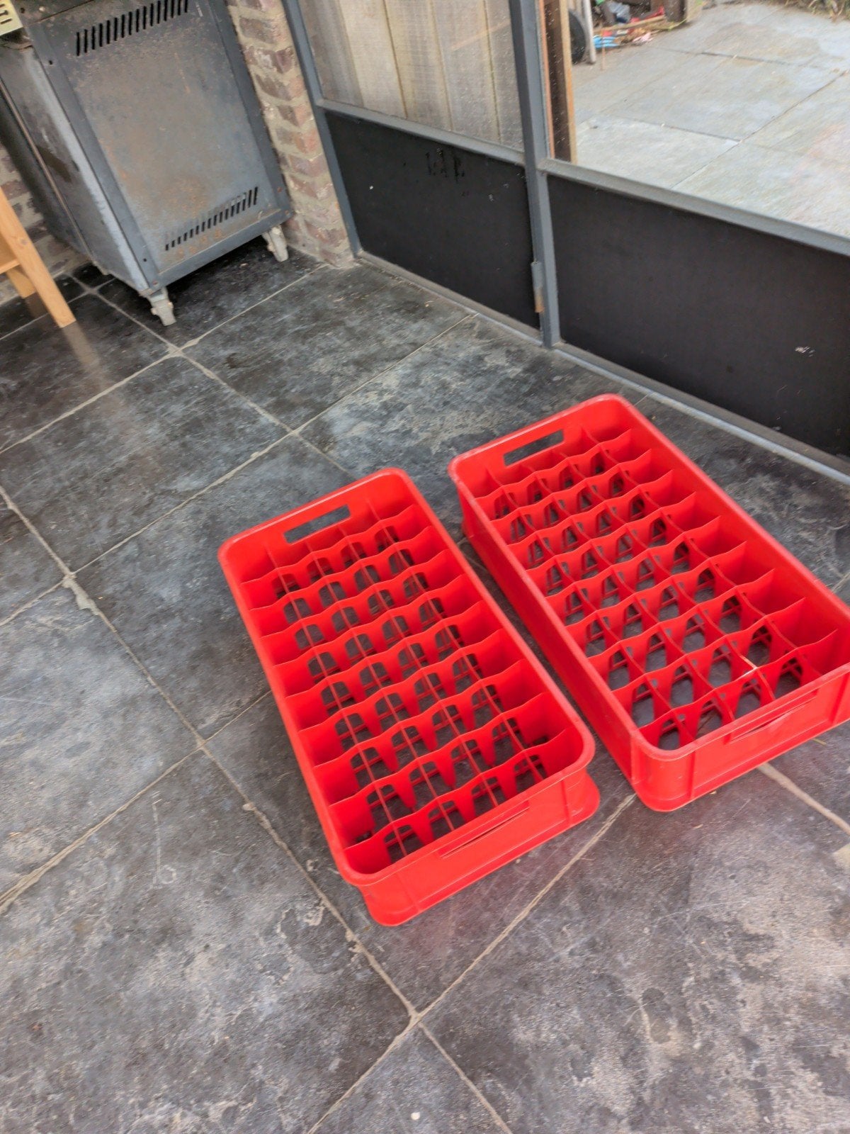 glaskratten voor50/100 22cl glazen, Doe-het-zelf en Verbouw, Kratten en Dozen, Ophalen, 60 cm of meer, Doos, Minder dan 35 cm