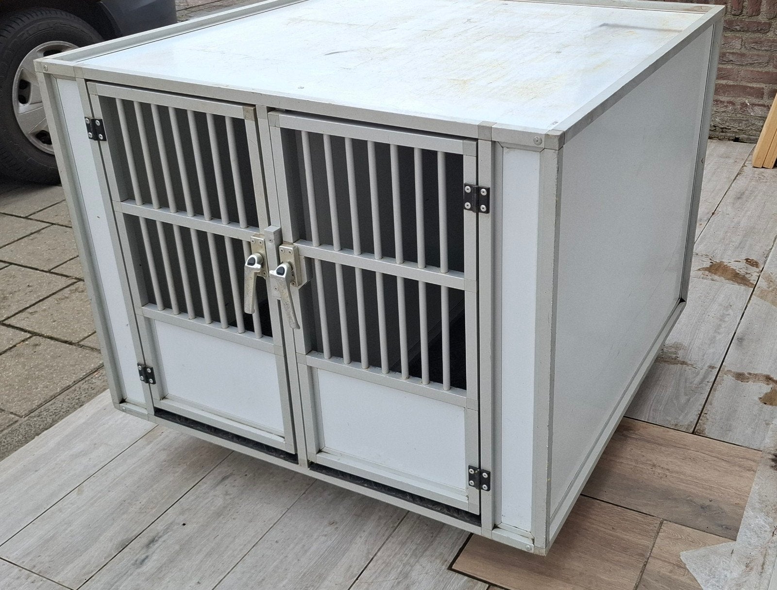 aluminium transportkooi bench, Dieren en Toebehoren, Ophalen, Gebruikt, 65 tot 100 cm, Hondenhok