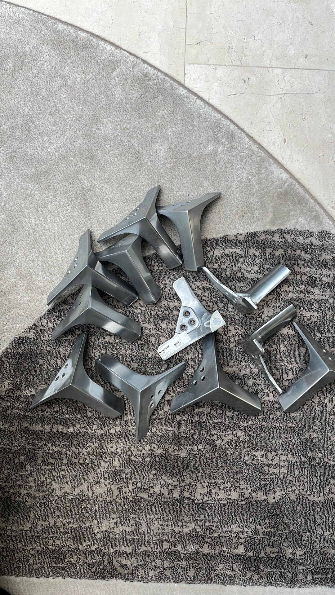 12 poten Ikea Nannarp staal, Huis en Inrichting, Ophalen, Gebruikt