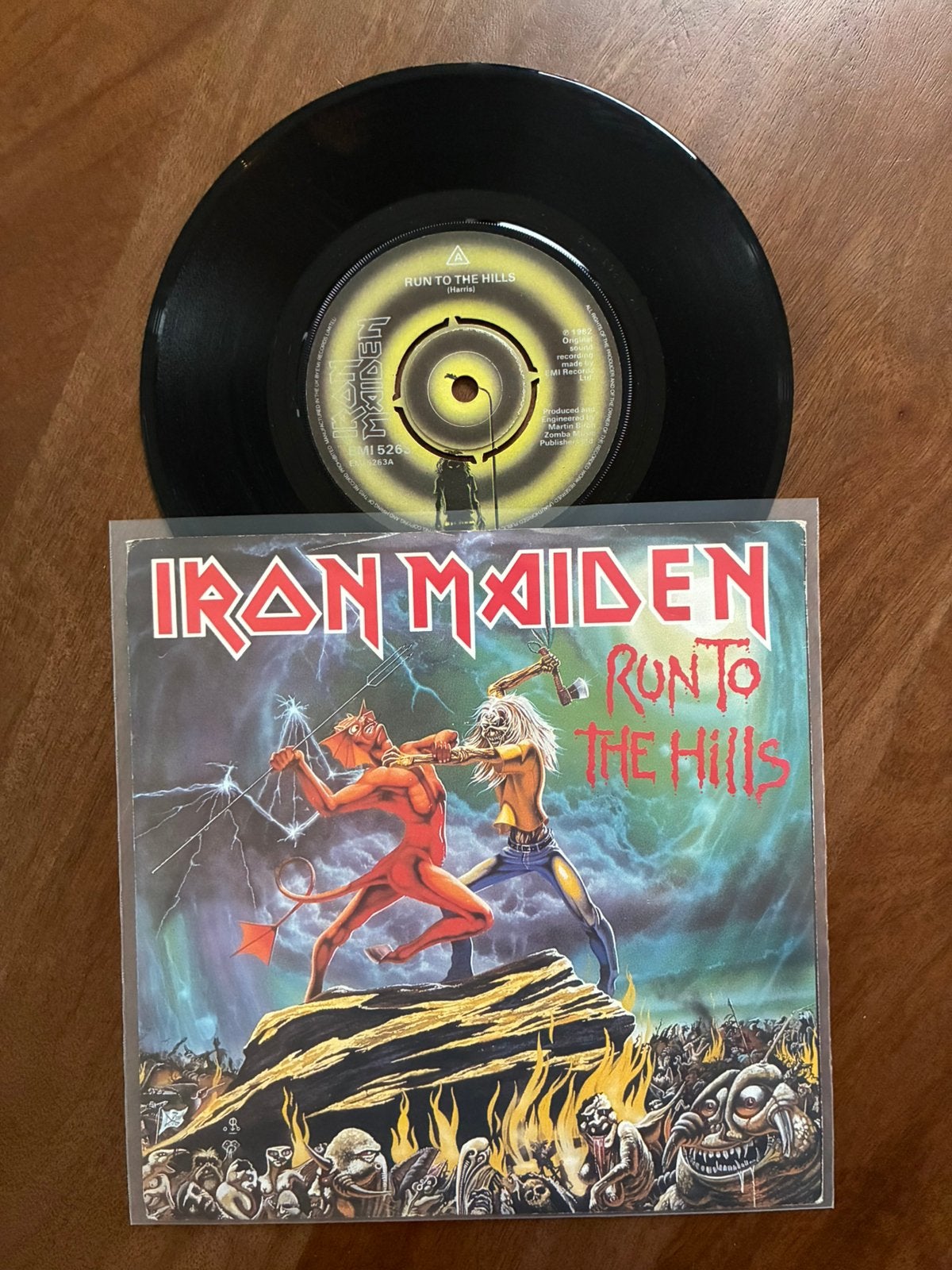 Iron Maiden - Run to the hills, Cd's en Dvd's, Vinyl Singles, Ophalen of Verzenden, 7 inch