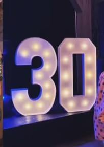 Alle lichtcijfers zijn bij ons te huur voor €20 per stuk, Ophalen, Zo goed als nieuw, Geboorte of Huwelijk