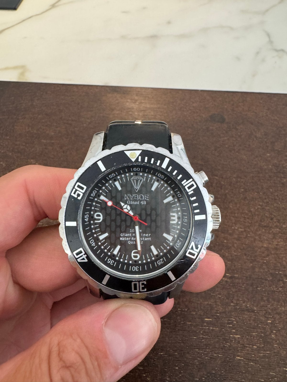 Kyboe Giant 48 Herenhorloge - Batterij leeg, Overige merken, Gebruikt, Staal, Polshorloge