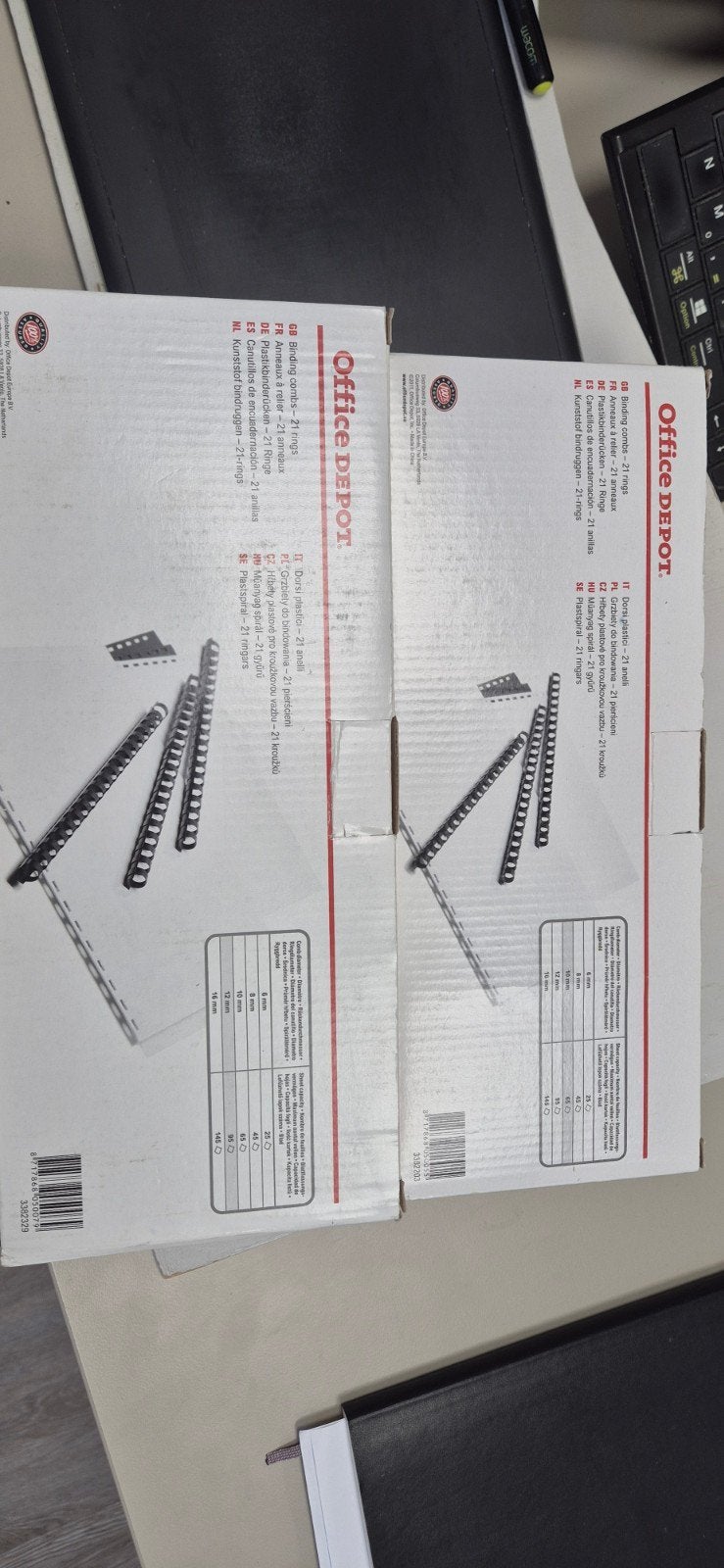 Office Depot Kunststof Bindruggen - 10mm en 12mm, Ophalen