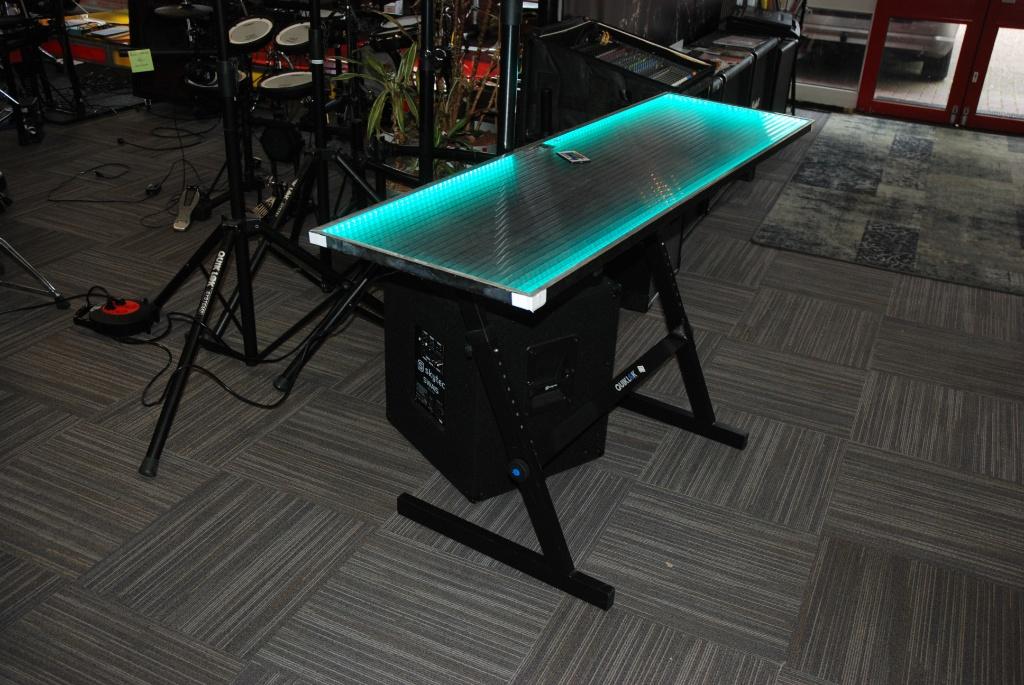 Tafel transparant plexiglas met lampen op quiklok standaard, Ophalen, Gebruikt, ., Overige instrumenten