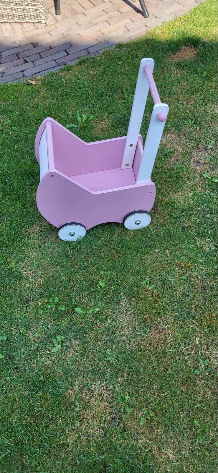 Prénatal Houten Poppenwagen Roze - Z.g.a.n., Ophalen, Zo goed als nieuw, Overige typen