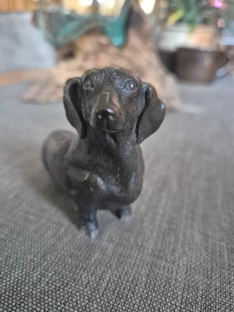 Beeldje Teckel, hond, Verzamelen, Ophalen of Verzenden, Gebruikt, Dier