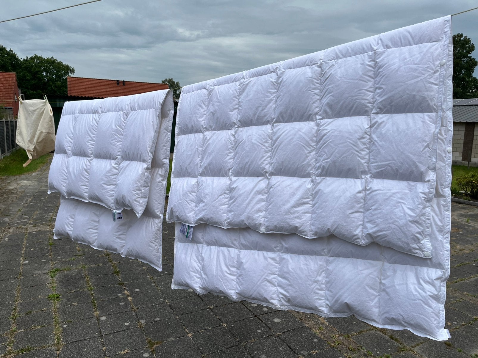 Luxe 100% ganzendons dekbed 140x200 – praktisch nieuw, Eenpersoons, Wit, Ophalen of Verzenden, Deken of Dekbed