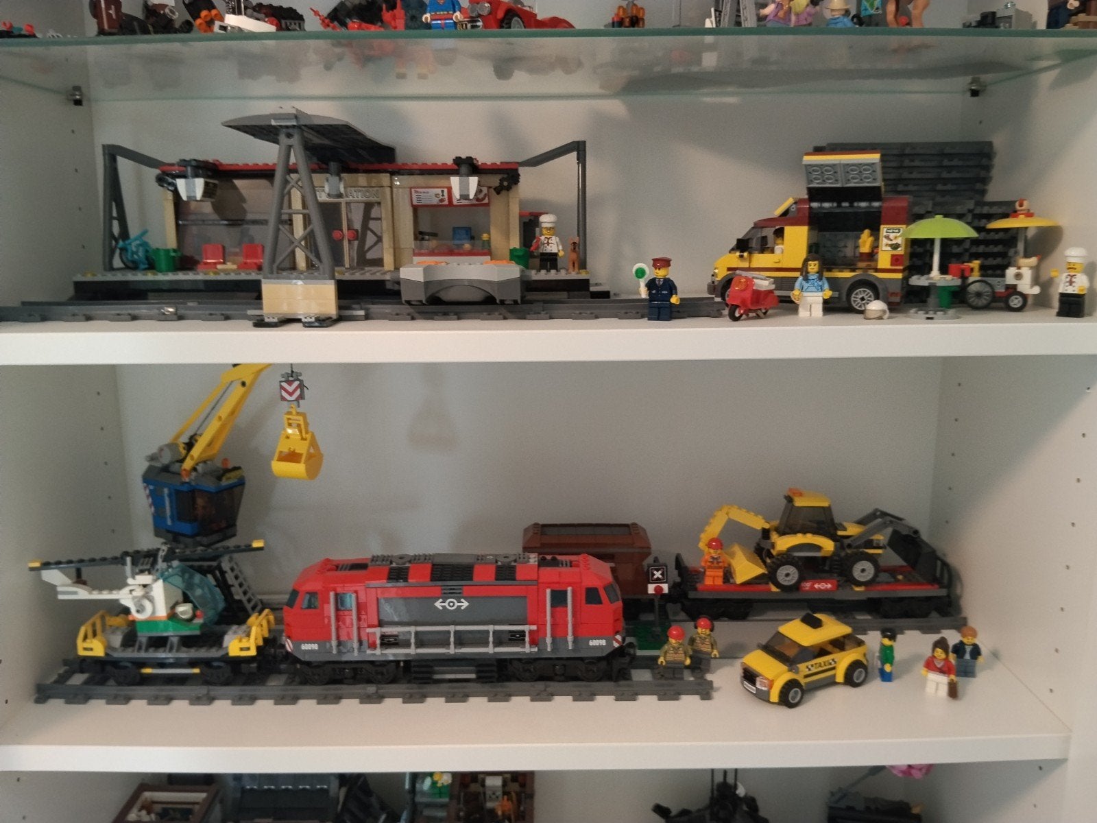 LEGO City Trein, Station en Foodtruck (60098, 60050, 60150), Ophalen of Verzenden, Zo goed als nieuw