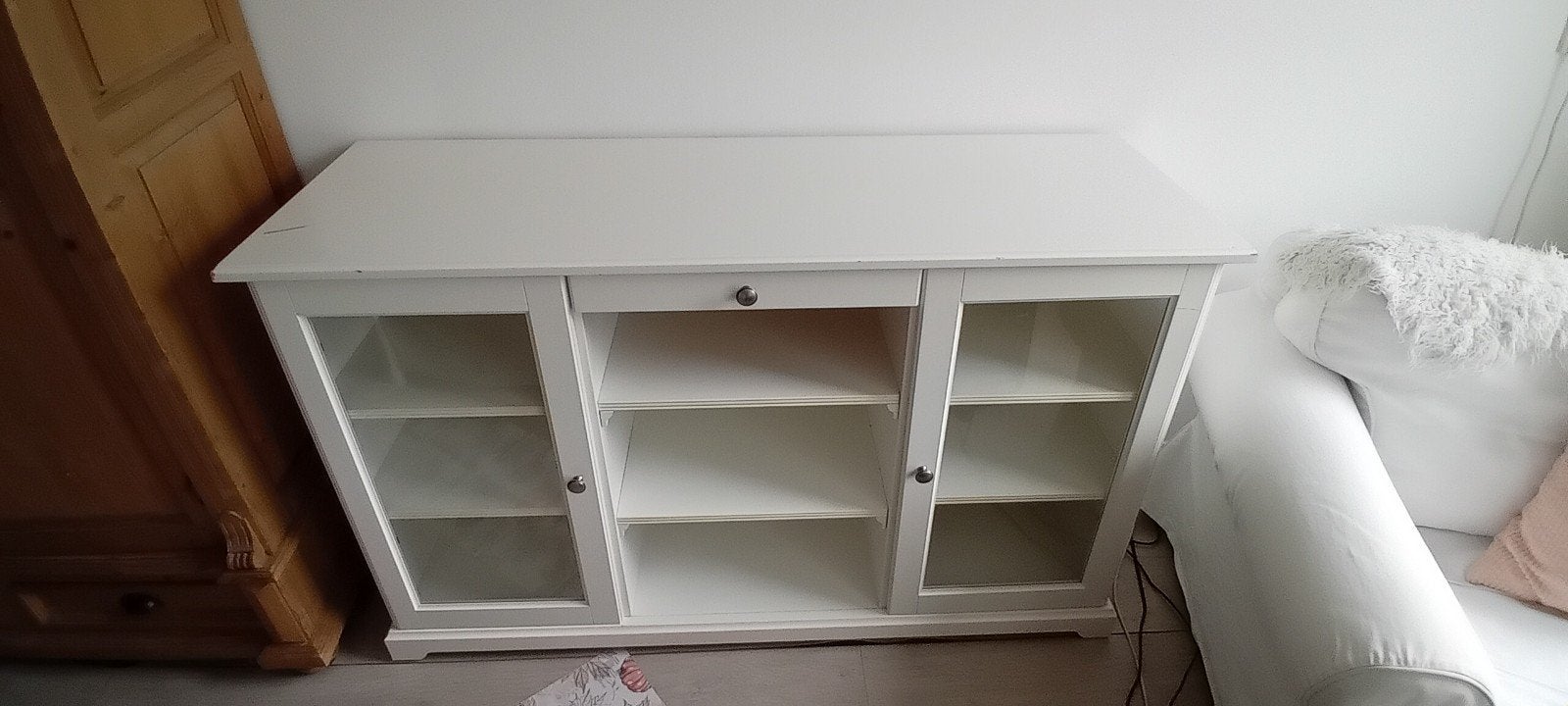 Leuk wit Ikea Liatorp dressoir (145x48x87), Ophalen, Gebruikt