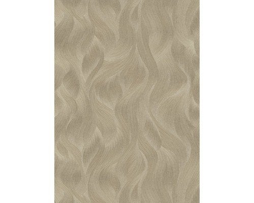 Goudkleurig Vliesbehang - Golvend Patroon, Erismann, Beige, Modern, Ophalen of Verzenden