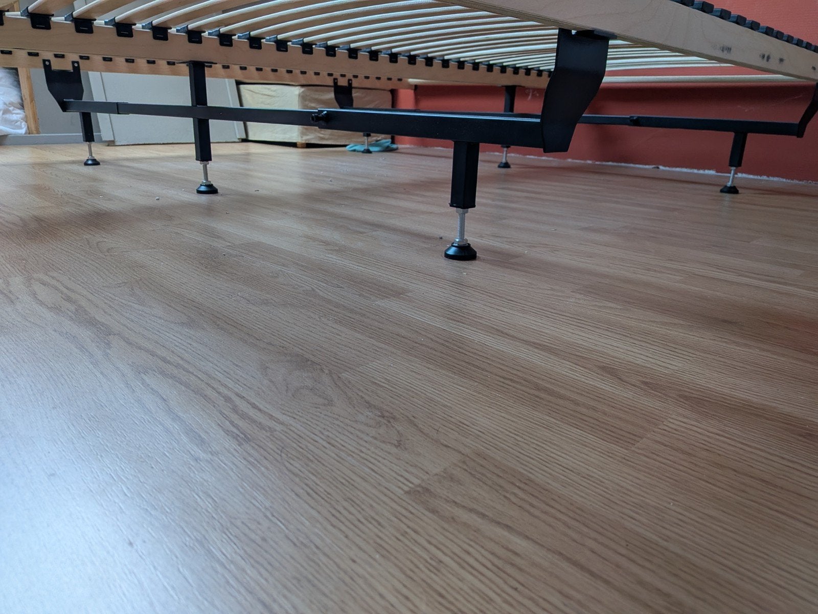 2 x lattenbodem bedbodem 90 x 200 plus verstelbare potenset, Ophalen, Zo goed als nieuw, Tweepersoons, 180 cm