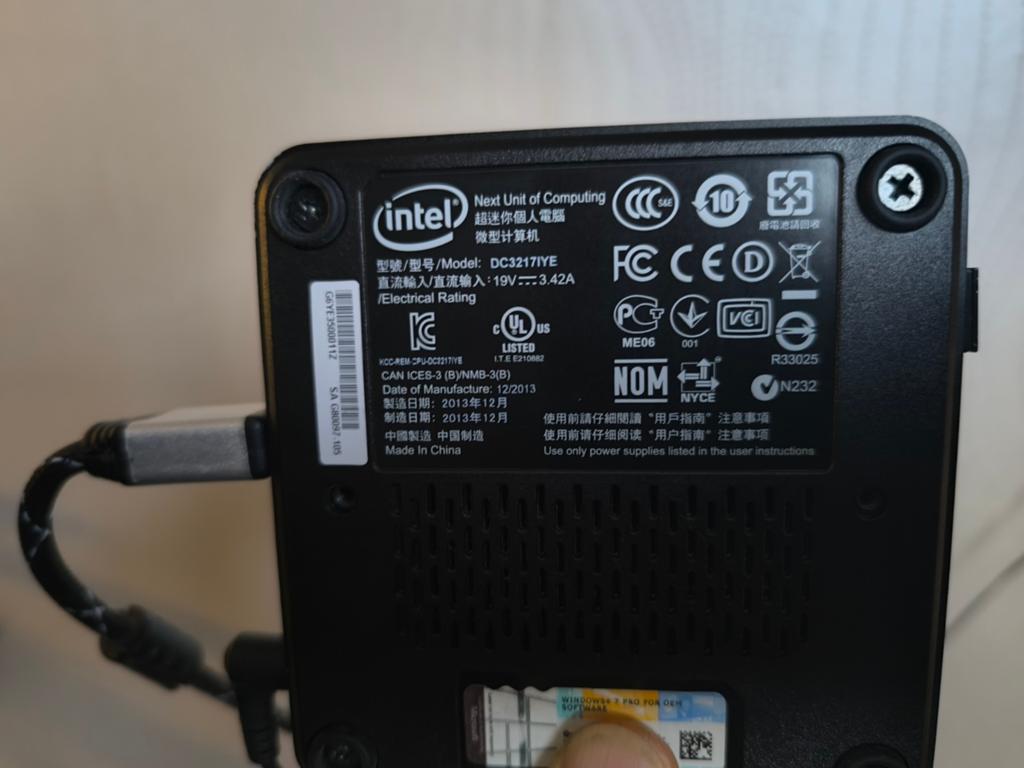 Intel nuc, Ophalen, 2 tot 3 Ghz, 64 GB, 8 GB