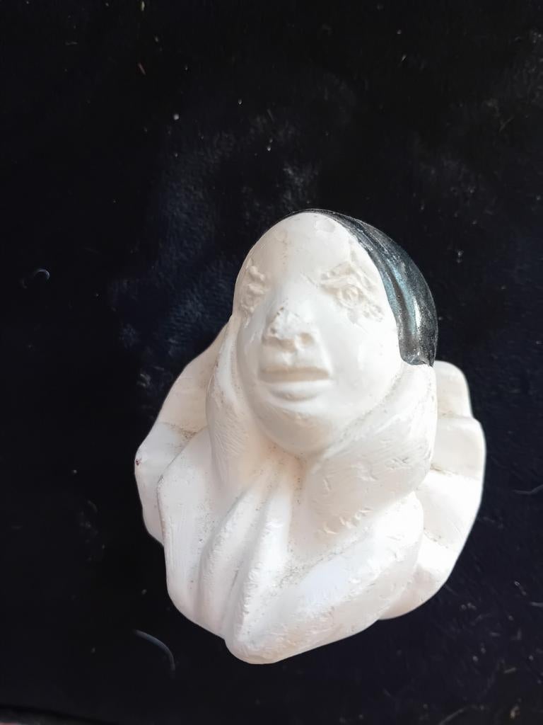 Keramieken pierrot hoofd., Verzamelen, Beelden en Beeldjes, Ophalen of Verzenden