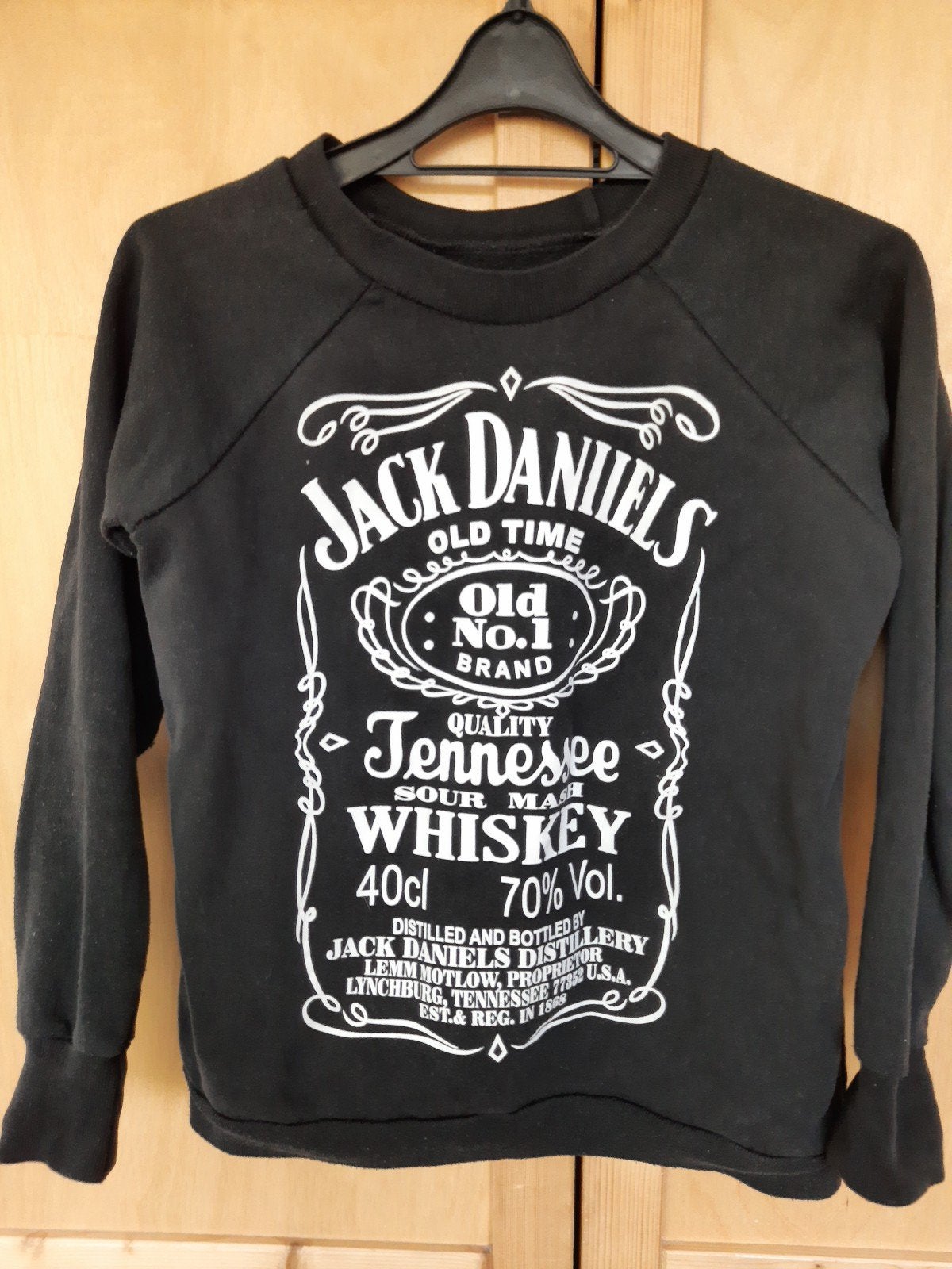 Jack Daniel's Zwarte Sweatshirt - Maat S, Zwart, Ophalen of Verzenden, Lange mouw, Maat 36 (S)