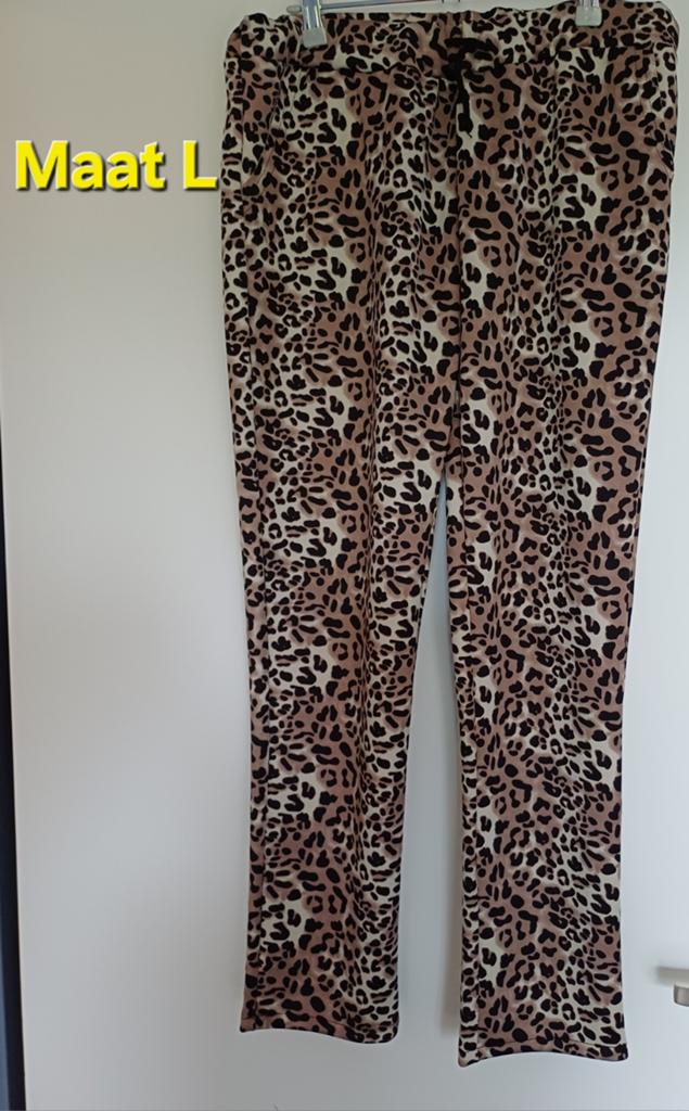 Luipaardprint joggingbroek maat L, Ophalen of Verzenden, Bruin, Lang