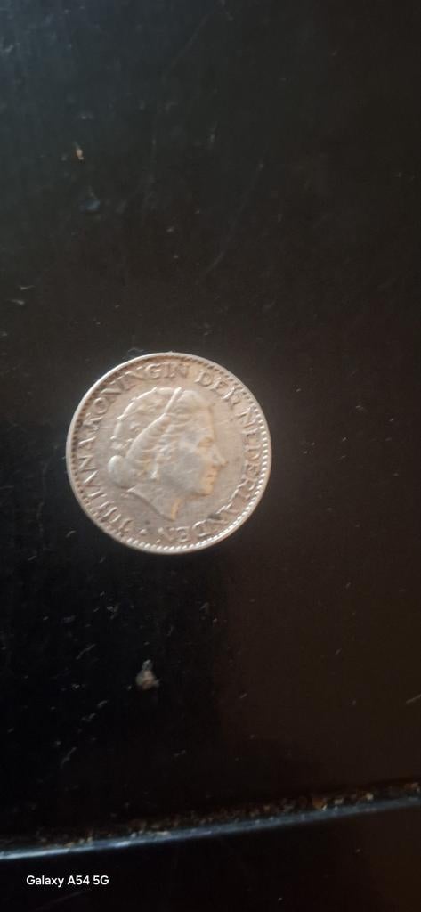 Zilveren 1 Gulden Koningin Juliana 1956, 1 gulden, Koningin Juliana, Zilver, Ophalen of Verzenden