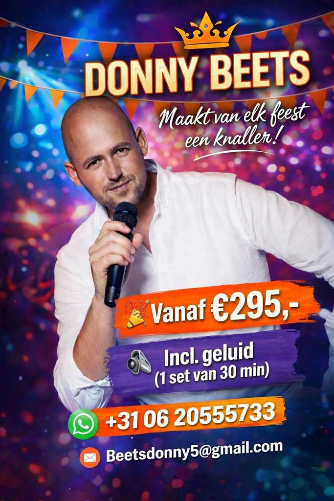 Zanger Donny Beets Vanaf  €295,-, Overige artiesten