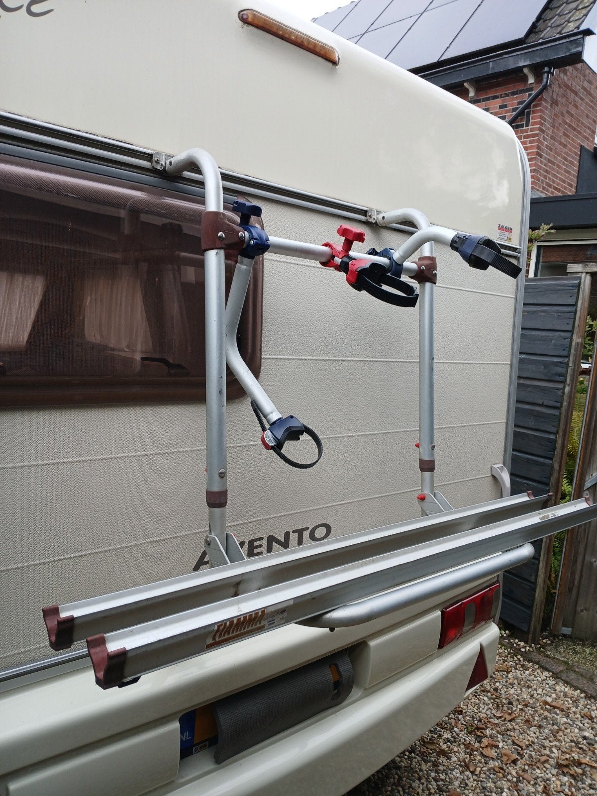 Fiamma fietsendrager voor achterop de caravan, Caravans en Kamperen, Ophalen, Gebruikt