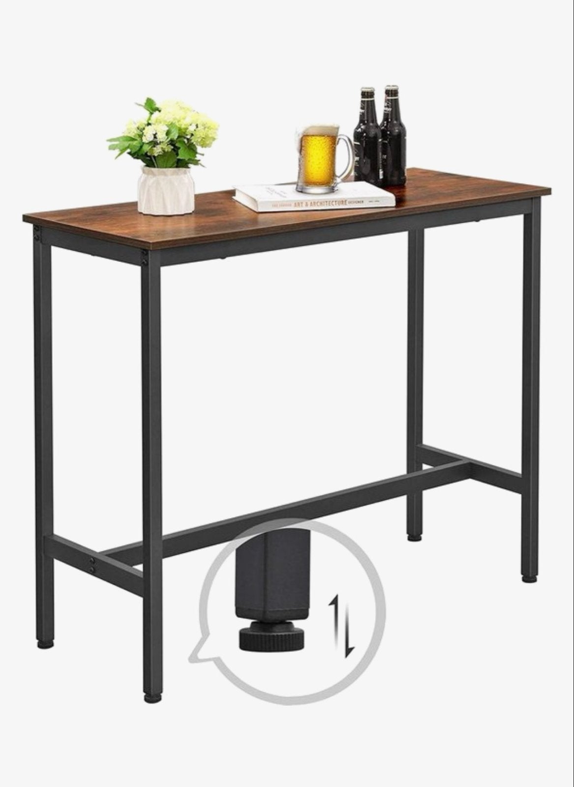 Bartafel met industrieel design - 100x40x90 cm, Ophalen, In hoogte verstelbaar, Zo goed als nieuw