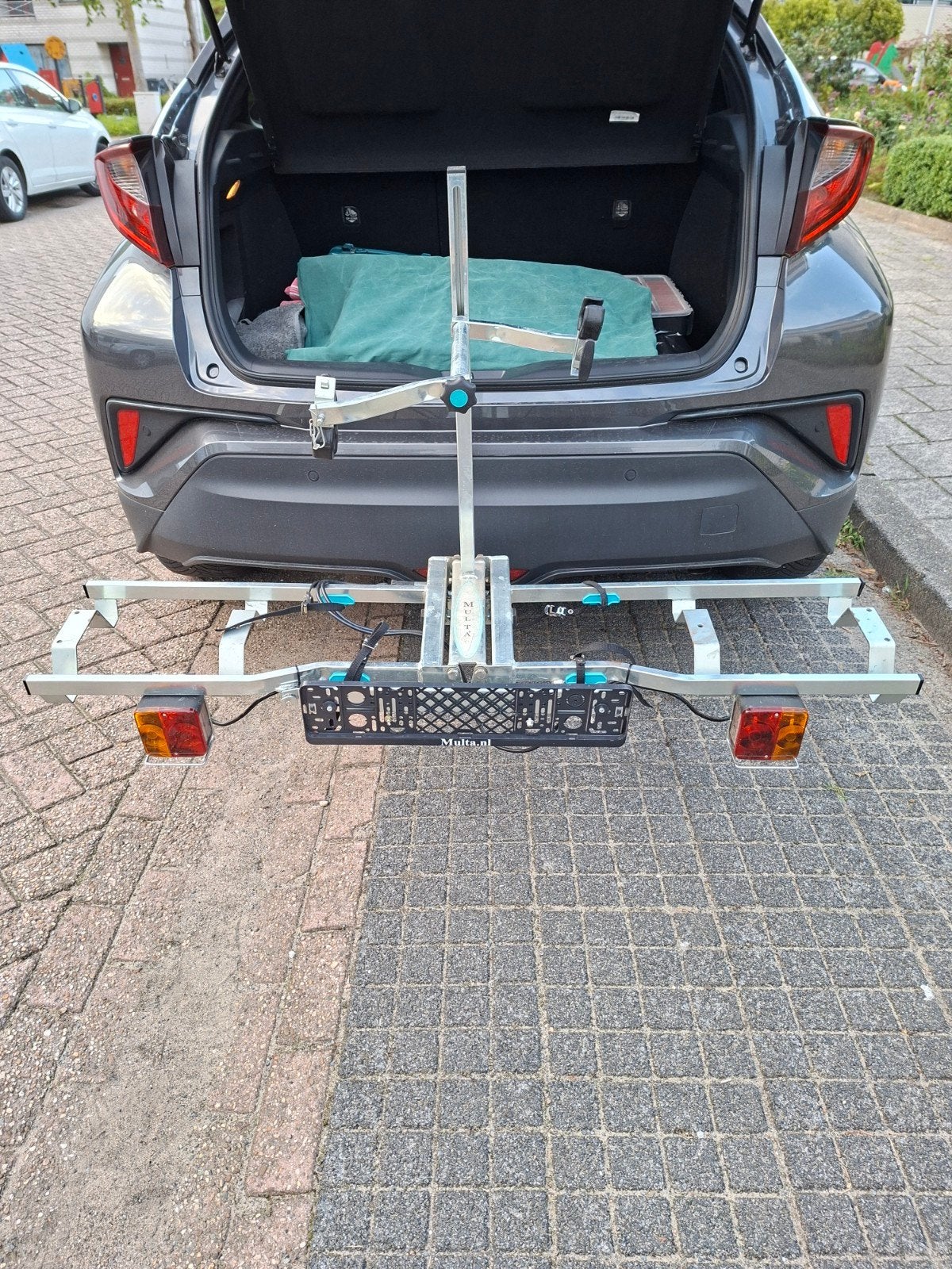 Stevige fietsendrager voor 2 elektrische fietsen, Auto diversen, Fietsendragers, Ophalen, 2 fietsen, Trekhaakdrager, Elektrische fiets