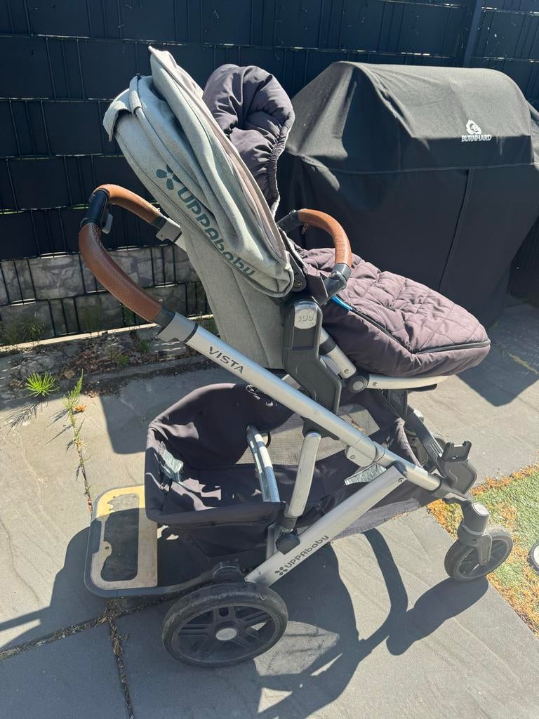UPPAbaby Vista kinderwagen met voetenzak en meerijplank, Ophalen, Gebruikt, Overige merken, Voetenzak