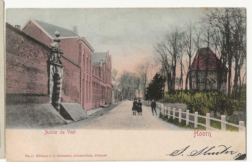 Hoorn-122  Achter de Vest, Verzenden, Voor 1920, Gelopen, Noord-Holland