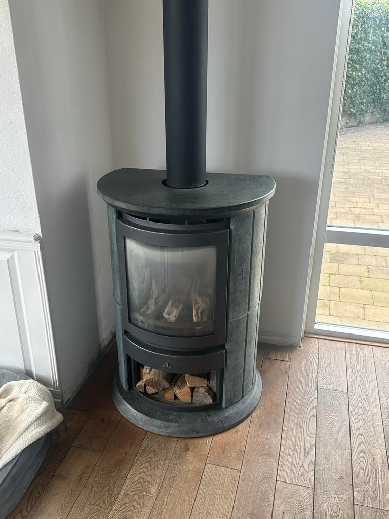 Barbas Gashaardkachel met Speksteen Mantel, Huis en Inrichting, Ophalen, Gebruikt, Gas, Vrijstaand
