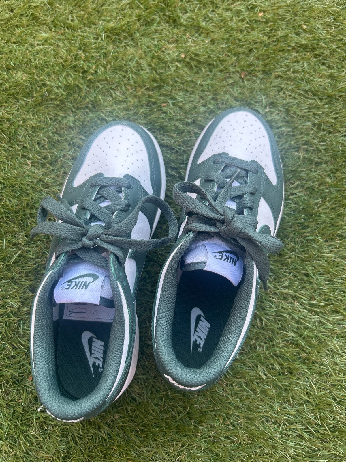 Nike Dunk Low Groen/Wit Sneakers maat 33,5, Ophalen of Verzenden, Nieuw, Jongen of Meisje, Schoenen